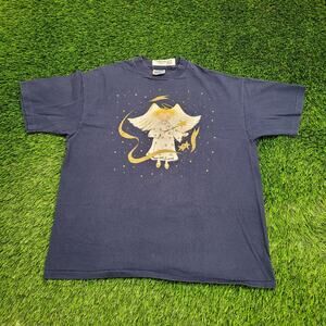 Vintage 80s Angel Shirt Womens XL 22x26 Blue